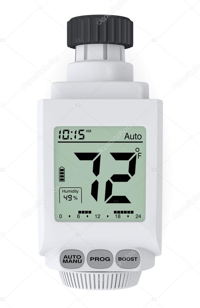 Digital radiator thermostatic valve Stock Photo by ©lucadp 39523345