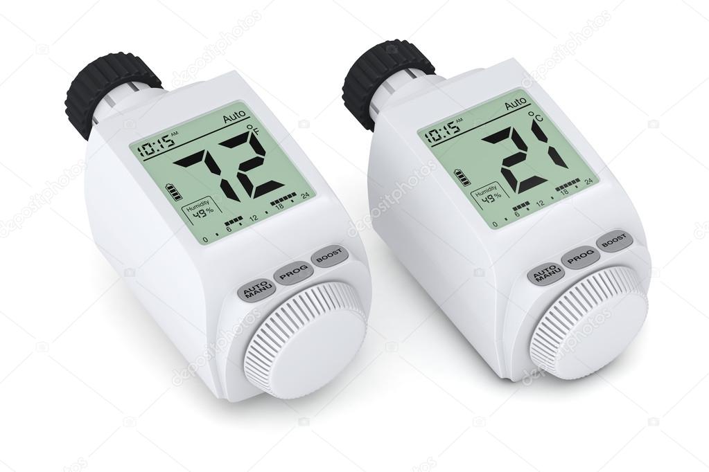 Digital radiator thermostatic valve Stock Photo by ©lucadp 39523525