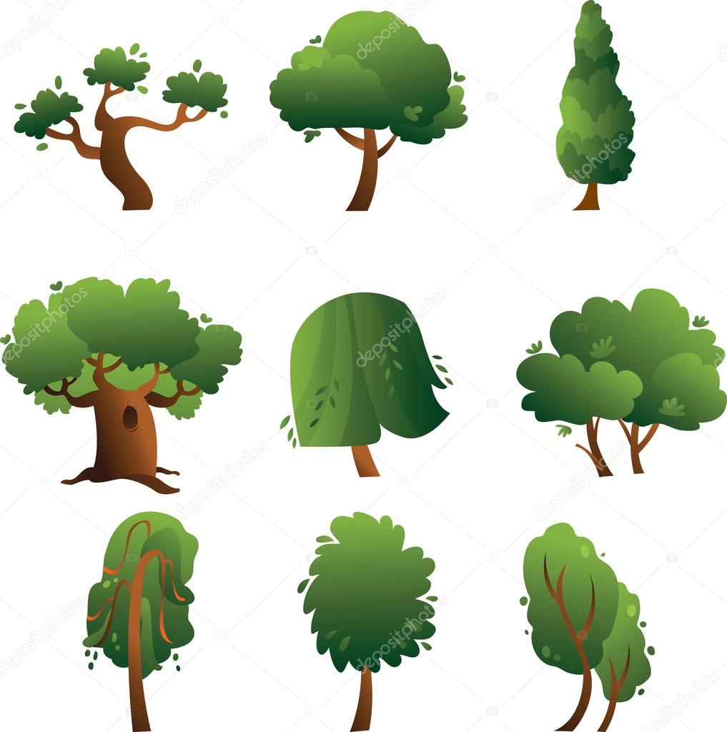 Set of trees - summer