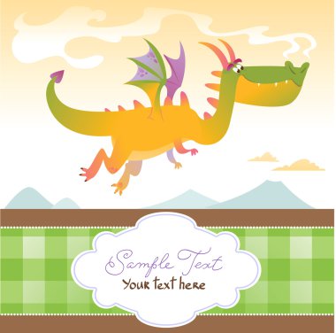 kartı sinek ejderha ve dağlar