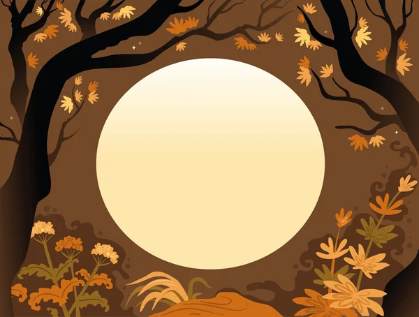 Pozadí podzimní stromy — Stockový vektor