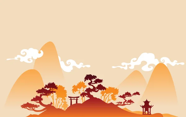 中国の風景 — ストックベクタ