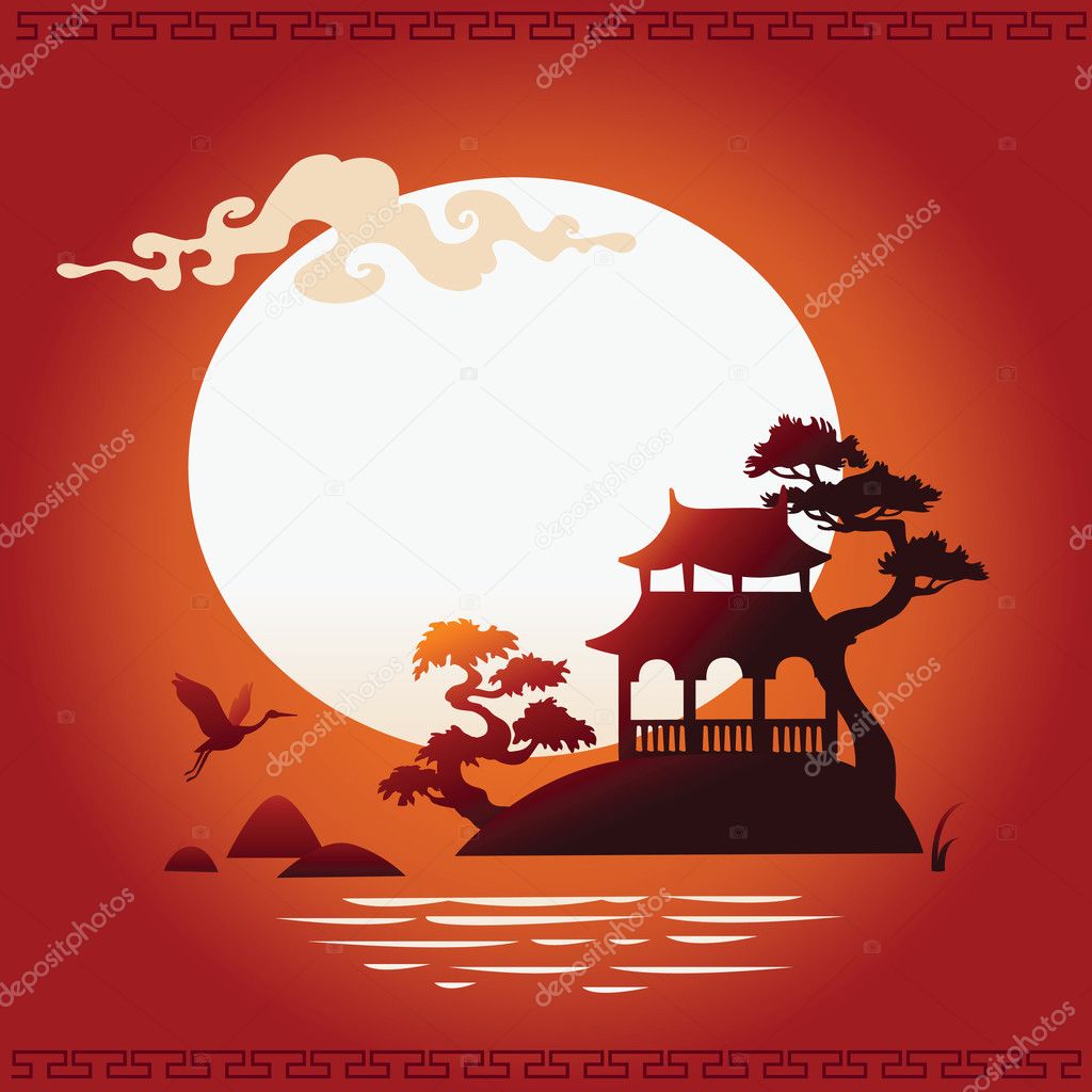 Abstract Asian Background
