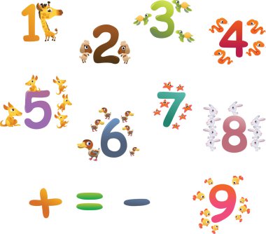 çocuklar için hayvan sayısı koleksiyonu