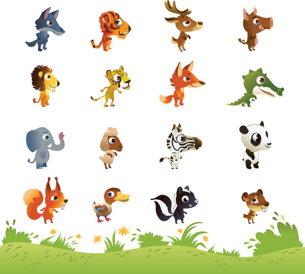 Большая коллекция мультяшных животных
