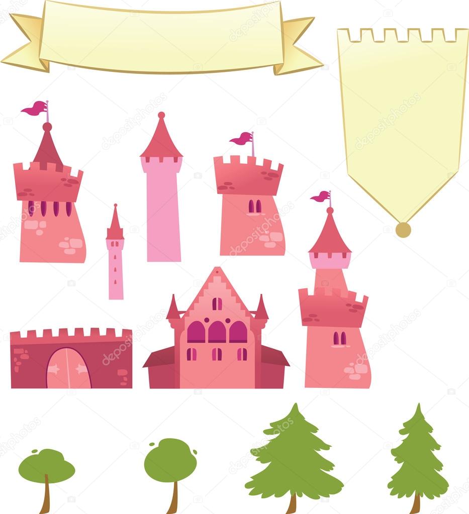 Set of Castle Design Elements