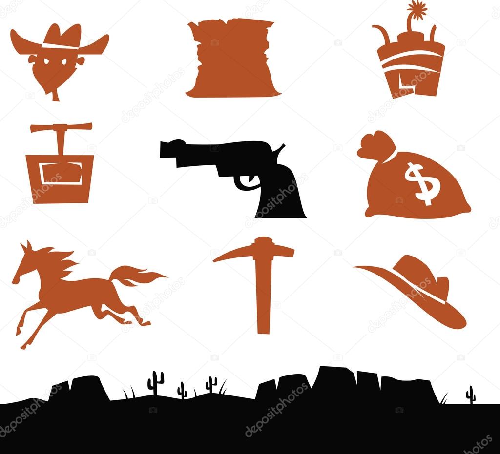 Wild West Cowboys Icons