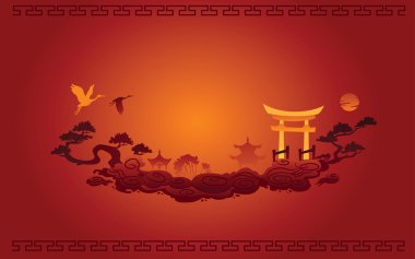 Abstract illustration of Chinese Background clipart