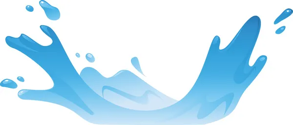 Ilustración de salpicaduras de agua — Vector de stock