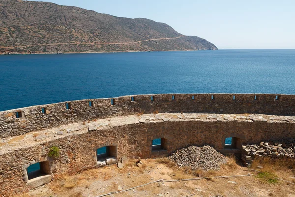 Kreta spinalonga fästning Grekland — Stockfoto