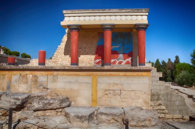 Knossos Sarayı'nda crete, Yunanistan.