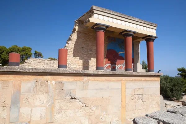 Knossos Palatset på Kreta, Grekland. Stockbild