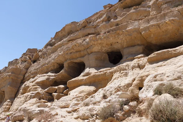 Matala jaskinie, crete, Grecja. — Zdjęcie stockowe