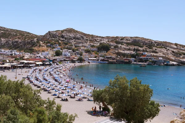 Matala baai, Kreta, Griekenland. — Stockfoto