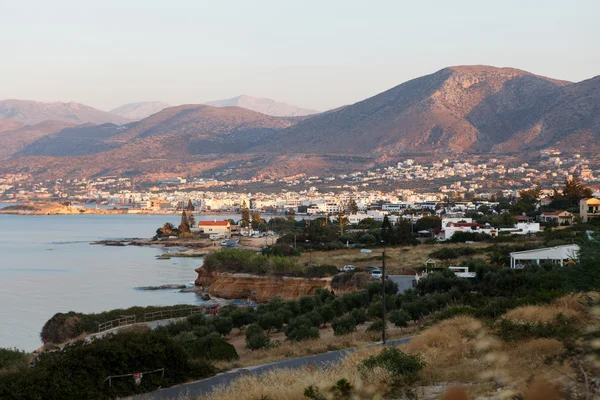 Panorama miasta, Kreta, Grecja w hersonissos Obrazek Stockowy