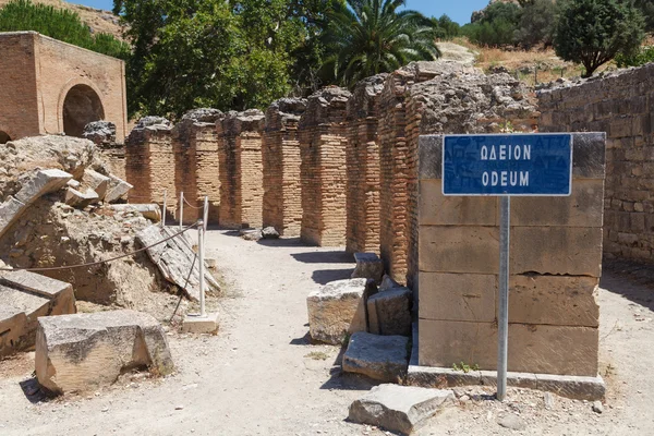 O pretório, as ruínas de Gortyna. Creta. Grécia . — Fotografia de Stock