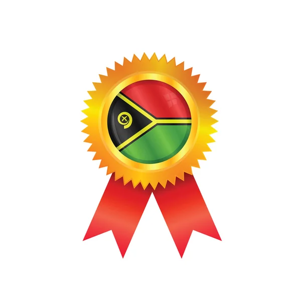 Vanuatu medal flag — Stock Vector