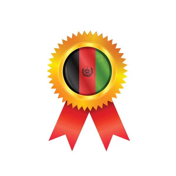 Bandiera della medaglia Afghanistan — Vettoriale Stock