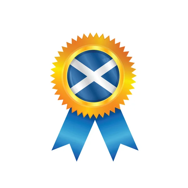 Scotland medal flag — Stock Vector