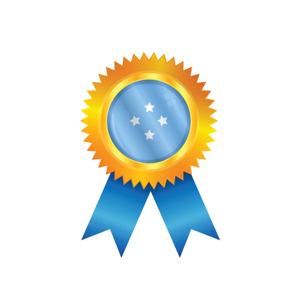 Mikronesien-Medaillenflagge — Stockvektor