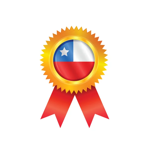 Chilenische Medaillenfahne — Stockvektor