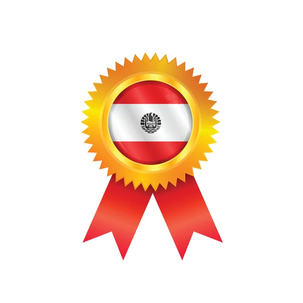 Polinezja Francuska flaga medal — Wektor stockowy