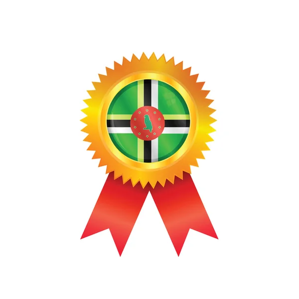Bandera medalla Dominica — Archivo Imágenes Vectoriales