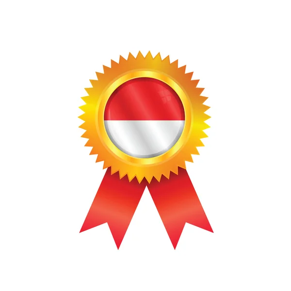Monaco medal flag — Stock Vector