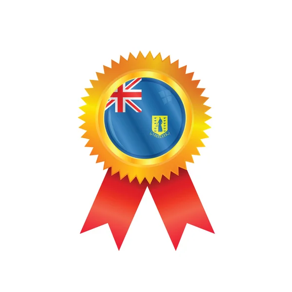 British Virgin Islands medal flag — Stock Vector