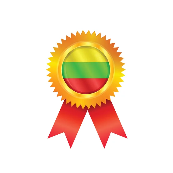 Lituânia bandeira da medalha —  Vetores de Stock