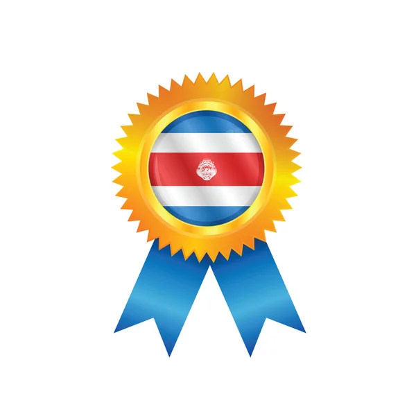 Costa rica medaille vlag — Stockvector