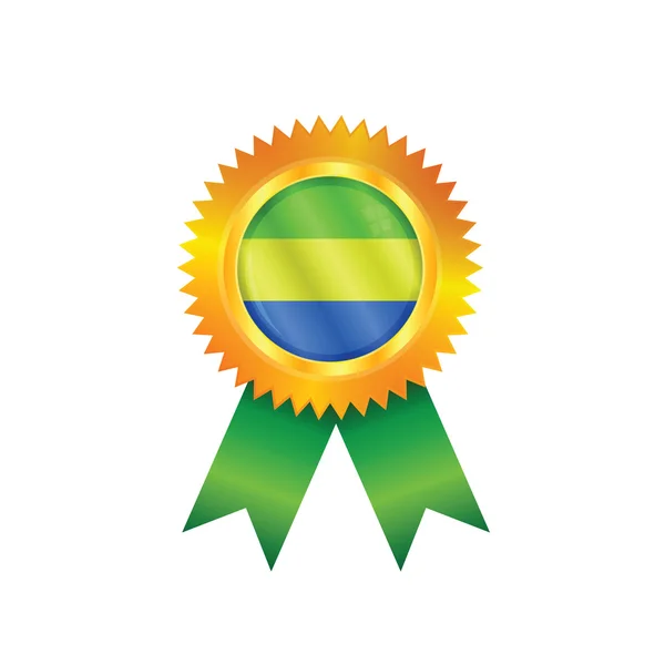 Gabon medal flag — Stock Vector