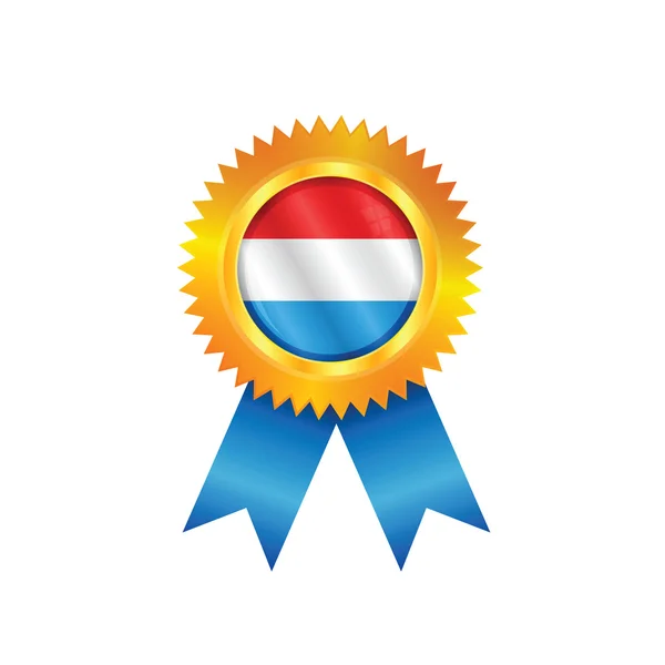 Ολλανδική σημαία μετάλλιο — 图库矢量图片