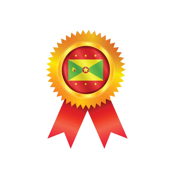 Grenada medaille vlag — Stockvector