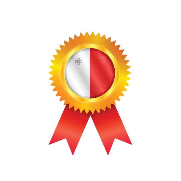 Flaga Malty medal — Wektor stockowy