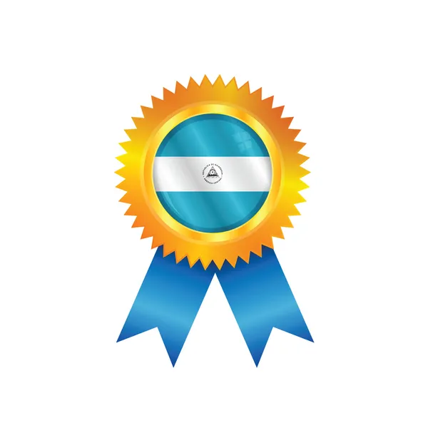 Nicaragua medaille vlag — Stockvector