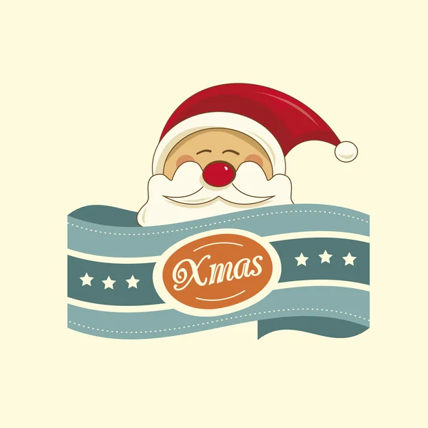 サンタ クリスマスのラベル — ストックベクタ