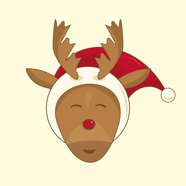 Rudolph a rena nariz vermelho — Vetor de Stock