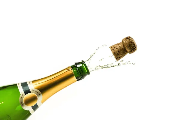 Popping champagne — Stock Photo, Image