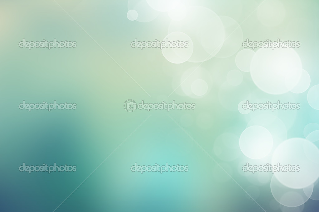 Soft green background with beautiful bokeh lights