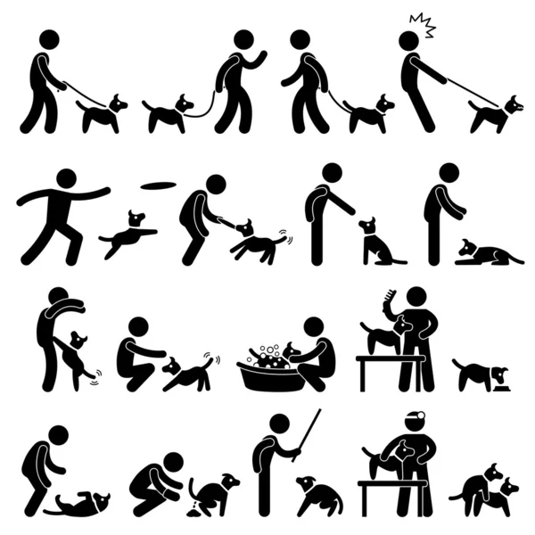 Hundetraining-Piktogramm — Stockvektor