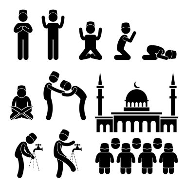 İslam Müslüman Dini Geleneği Çubuk Şekil Resim Simgesi