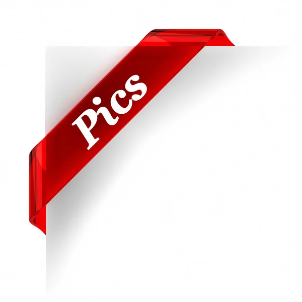 Banner de fotos vermelho — Fotografia de Stock