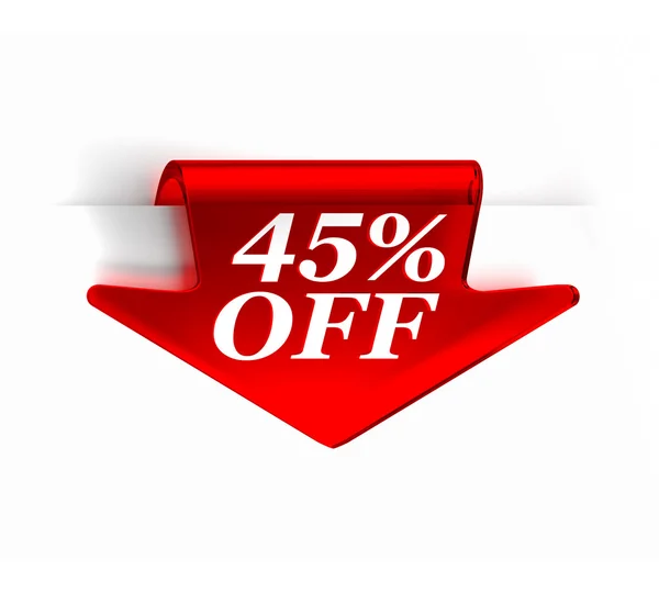 Fourty-five Percent Off — Stock Photo, Image