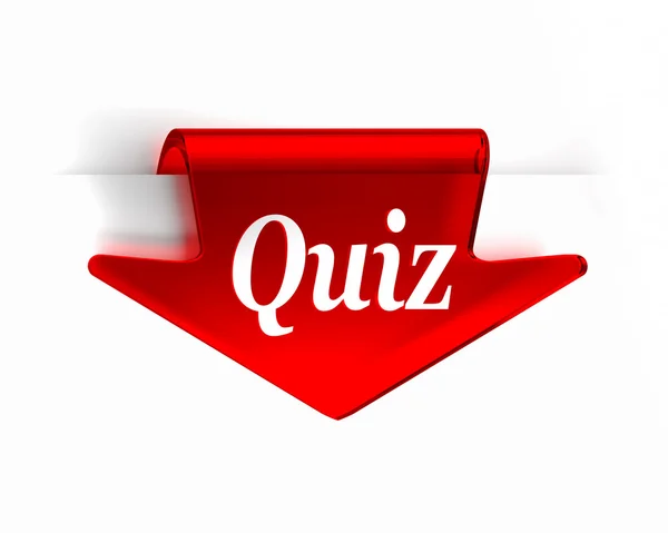 Quiz czerwony — Zdjęcie stockowe