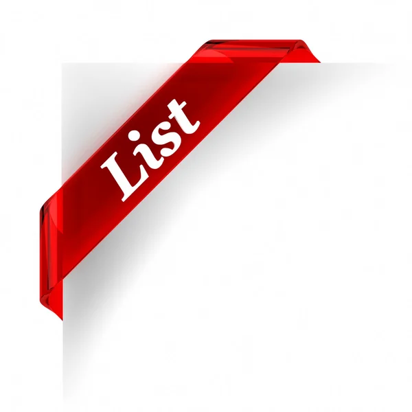 Vörös zászló listája — Stock Fotó