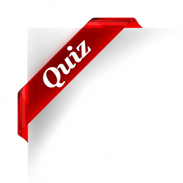 Quiz czerwony transparent — Zdjęcie stockowe