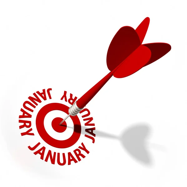 Januari mål — Stockfoto