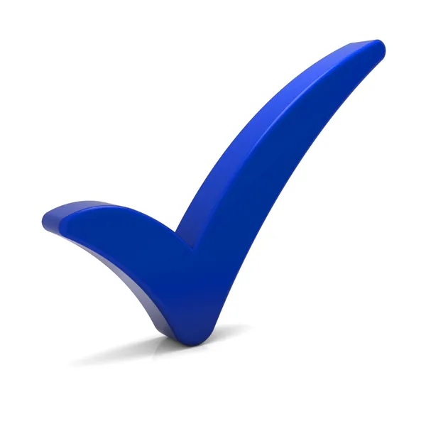 Marca de verificación azul — Foto de Stock