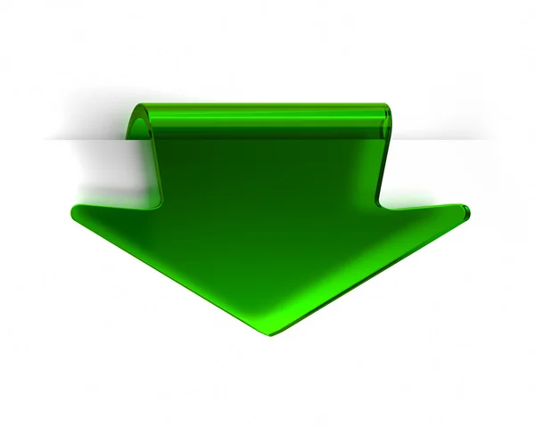Zelená šipka — Stock fotografie